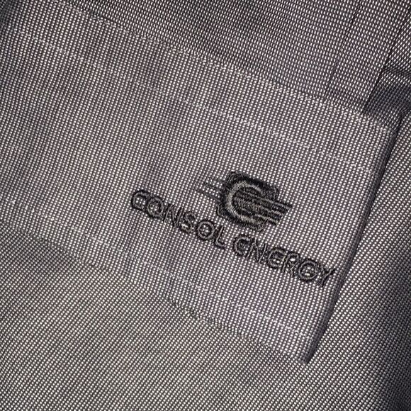 Charcoal Gray Pittsburgh Penguins Console Energy Button Down work shirt L mens - Picture 3 of 4